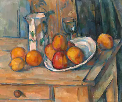 Still Life With Milk Jug And Fruit By Paul Cezanne Art Print • $11.95