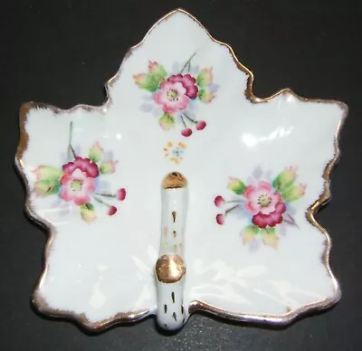 Vintage Leaf Candy Dish - Ucagco China Occupied Japan Leaf Trinket Dish • $20