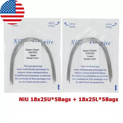 100PCS Dental Orthodontic Arch Wire Niti Stainless Steel Round Rectangular Ovoid • $26.99