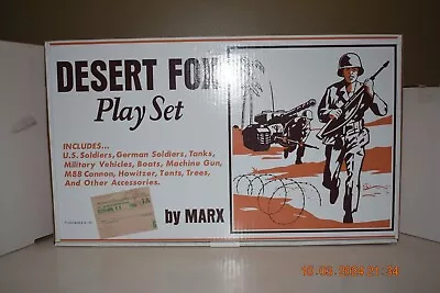 Vintage Marx Desert Fox Playset #4178 M.O. Reproduction Box In Amazing Condition • $40.99