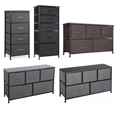 4/5 Drawer Dresser Fabric Storage Dresser Chest Of Drawers Unit For Living Room • $40.58