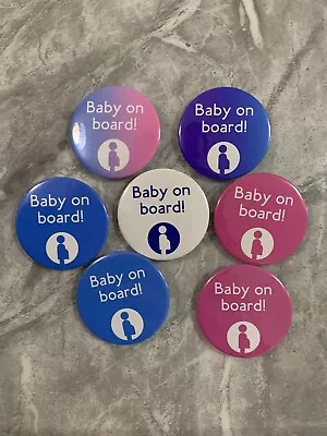 2 X Baby On Board Pin Badge 45mm Official Size • £4