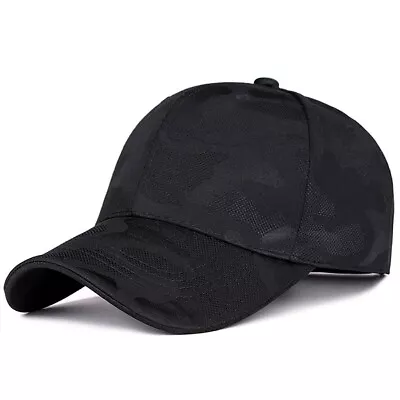 Unisex Men Women Camouflage Baseball Cap Snapback Hat Hip-Hop Adjustable Caps • £4.75