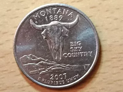 2007-D Washington State Quarter - Montana (Circulated) • $1