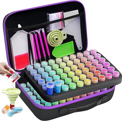 $54.99 • Buy Diamond Painting Storage Boxes, 120 Slots Bead Storage With 5D Diamond Art Acces