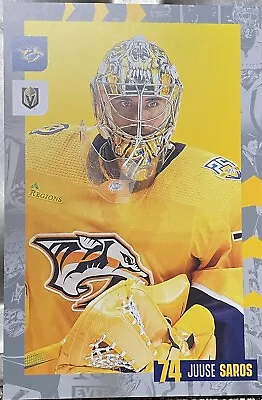 2023-24 VEGAS GOLDEN KNIGHTS Vs NASHVILLE PREDATORS 6  X 9  ROSTER CARD 3/26/24 • $9.99