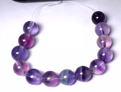 13 FLUORITE 8 Mm Multicolor Round Natural Gemstone Beads • $2.25