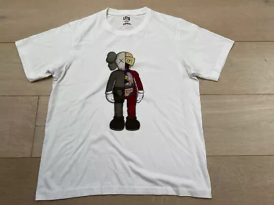 KAWS X Uniqlo Flayed Companion White T-shirt BFF Size LARGE L  Brand New • £29.99