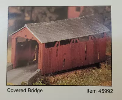Plasticville USA Covered Bridge #45992 NIB - Molded COLOR Snap-fit Realistic O G • $24.97