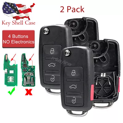 2 Flip Remote Car Key Case For Volkswagen Beetle Jetta Passat Golf CC EOS GTI • $14.99