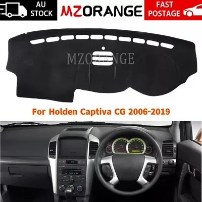 Sun Dash Mat Pad Non-slip Dashboard Cover Black For Holden Captiva CG 2006-2019 • $25.89