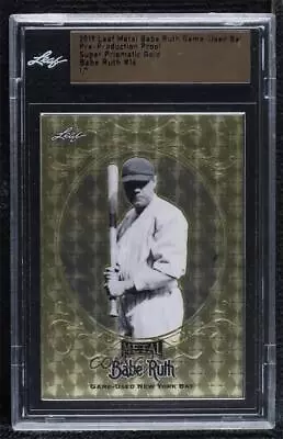 2019 Leaf Collection Pre-Production Proof Gold Super Prismatic 1/1 Babe Ruth HOF • $15.50