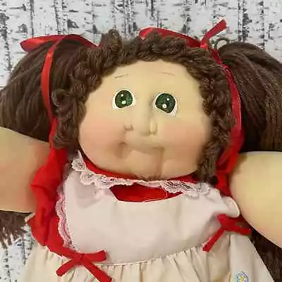 Vintage Cabbage Patch Soft Sculpture Little People Doll 1985 Signed 22  Girl Kid • $99.95