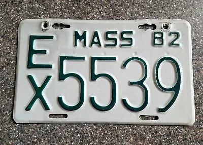 1982 Massachusetts Mass Motorcycle Cycle License Plate EX 5539 • $18