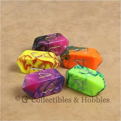 NEW 5 Crystal Caste D4 Toxic Dice Set - 5 Colors D&D RPG Game Barrel Four Sided • $12.99