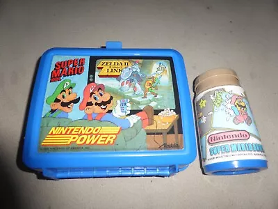 Vintage Super Mario Bros Zelda Ii Aladdin Plastic Lunch Box Nintendo Power 1989 • $49.99