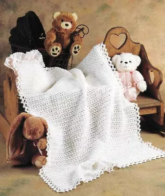 Crochet Pattern Copy 0711.  Baby Shawl/blanket.  38 X 30 Inches  • £2.89