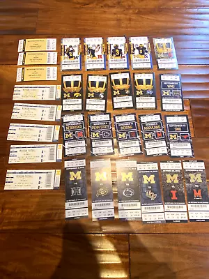 🎟️ Lot (29) Harbaugh Wins : Michigan Wolverines Football Tickets 2015 - 2023 • $45