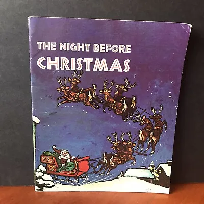 Vtg 70s The Night Before Christmas Paperback Book 1970 Clement C Moore ERS • $24