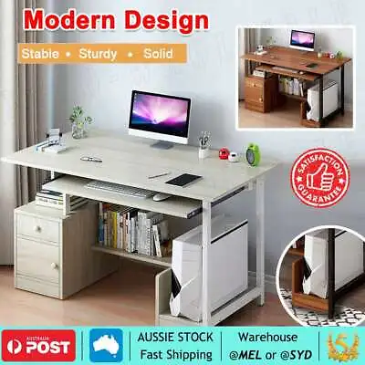 $95.95 • Buy Office Computer Desk Laptop Table Home Study Workstation Storage Cabinet Shelf