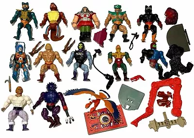 MOTU Masters Of The Universe He-Man Figure Accessory Weapons Parts Vintage Lot • $37.89