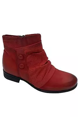 Miz Mooz Leather Ankle Boots Sallie Scarlet • $82.99