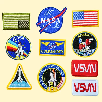 NASA Astronaut Commander Embroidered Sew On Iron On Patch Badge Clothes Fabric • £2.87