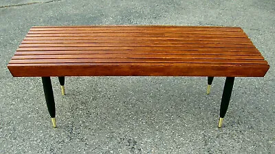 Paul  Mccobb  Planner Group  Winchendon  4'  Slatted Wood  Bench - Coffee  Table • $1250