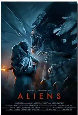 Aliens Classic Movie Poster Film Wall Art Picture Print Bedroom Decoration 24x36 • $9.99