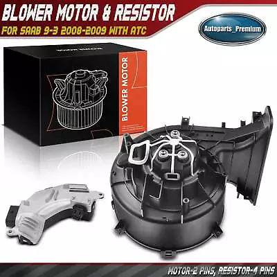 Front HVAC Blower Motor With Wheel &Resistor Kit For Saab 9-3 2008-2009 With ATC • $78.99