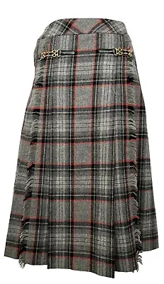 Celine Vintage Plaid Wool Pleated Skirt 38 • $233.15