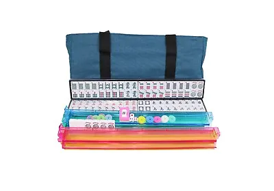 166 Tiles American Mahjong Set 4 All In One Color Pushers/Racks Easy Carry West • $61.99