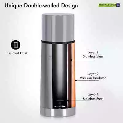 Insulated Coffee Mug Cup Travel Thermal Stainless Steel Flask Vacuum Leak 500ml • £12.99