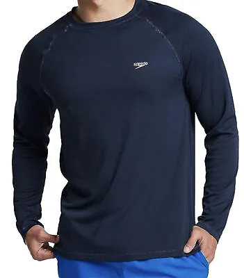 Speedo Men's Uv Swim Shirt Easy Long Sleeve Regular Fit XL NWT Navy • $25.99