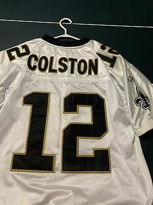 NEW ORLEANS SAINTS NFL JERSEY REEBOK Sz 54 MARQUES COLSTON 12 Stitched Patch • $125