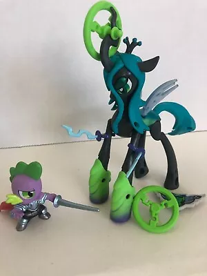 MLP QUEEN CHRYSALIS Vs SPIKE FIGURE SET MY LITTLE PONY GUARDIANS OF HARMONY 2016 • $26.70