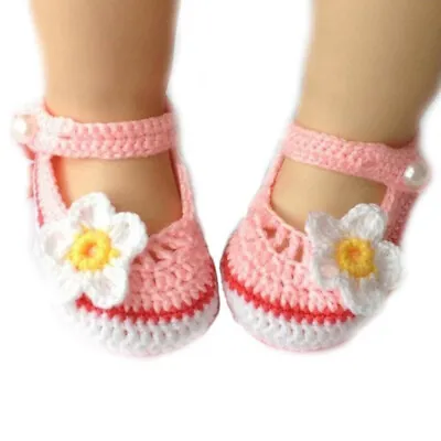 Baby Shoes Hand-Knitted Shoes Crochet Shoes Baby Baby Infant Newborn • £3.87