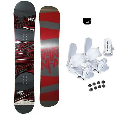147cm NFA Vortex Snowboard And White Bindings S M Package Set +Burton Decal N97 • $249.95