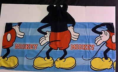 Walt Disney Kids Youth Mickey Mouse Wrap Around Hooded Bath Towel • $5