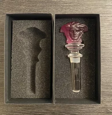 Frosted Amethyst Versace Wine Bottle Stopper - New Never Used • $50