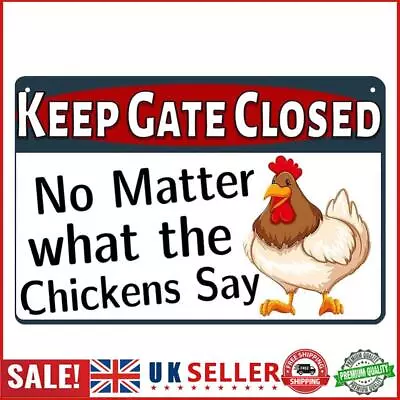 Chicken Metal Retro Tin Sign Art Vintage Poster Wall Plaque For Living Room Bar  • £6.29