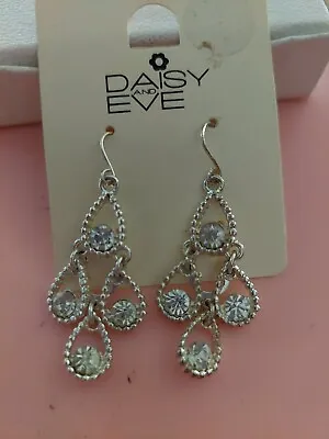 Daisy And Eve Clear Dangerly  Stone Earrings  • £2.99