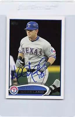 2012 Topps #299 Mitch Moreland Rangers Signed Auto *J3650 • $4