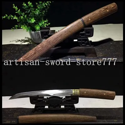 Handmade TANTO JAPANSES Wakizashi SWORD SAMURAI KATANA T10 CLAY TEMPERED SHARP • $202.74