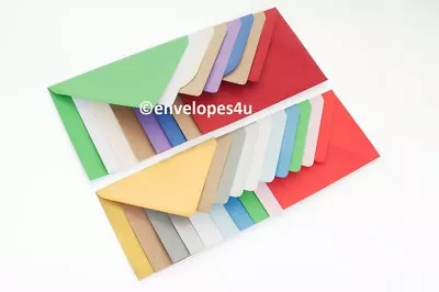 50 High Quality Coloured C6 114x162mm Envelopes For A6 Cards 100gsm FREE UK P&P  • £3.75