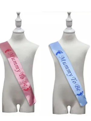 Baby Shower Sash Mommy To Be Sash Mum Party Satin Mom Gift Ribbon Accessory • £2