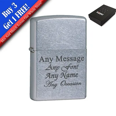 Personalised Engraved Street Chrome Zippo Official Zippo Lighter • £26.95