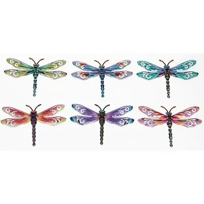 CLEARANCE Shudehill Colourful Small Metal Dragonfly Garden Wall Art-6 Colours • £2.95