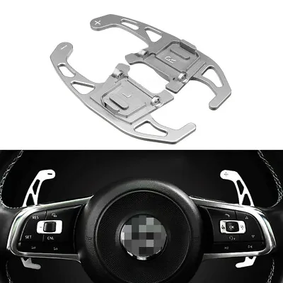 For VW Golf MK7 Polo GTI R-Line Scirocco Silver Steering Wheel Paddle Shifter BL • $19.76