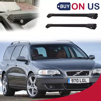 To Fits  Volvo V70 Wagon/Estate 2000-2007 Cross Bars  Roof Rack Black Set • $129